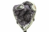 Amethyst Geode With Metal Stand - Uruguay #257637-1